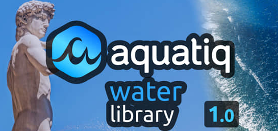 Blender插件-三维水流喷泉大海瀑布特效预设 Water Library Aquatiq 1.0.0