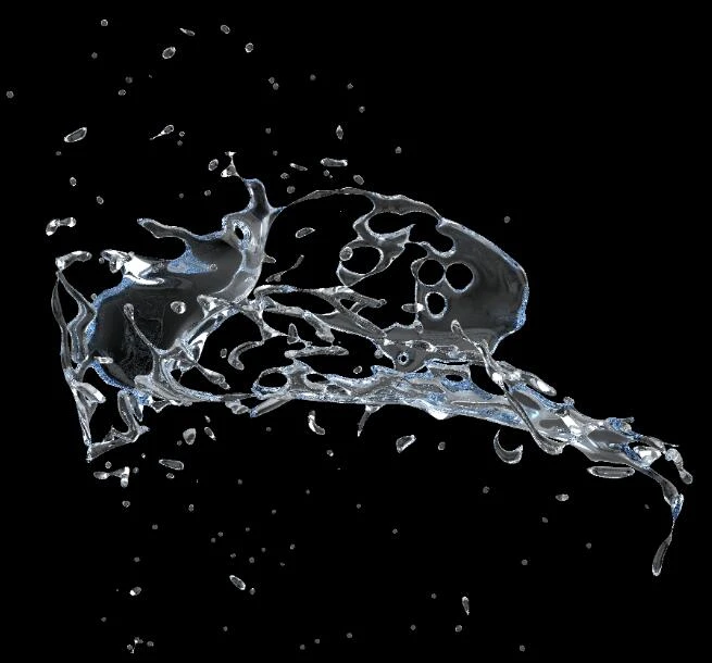 高质量水流水花液体真实模拟3D模型资产