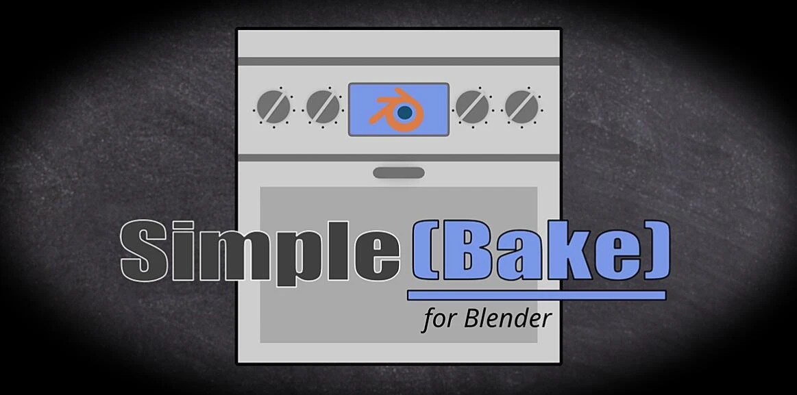Blender插件SimpleBake V1.1.8 烘焙PBR材质纹理贴图工具