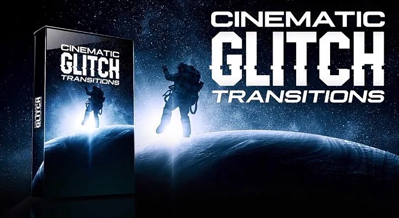 达芬奇模板 高质量电影级画面故障毛刺转场过渡预设 Cinematic Glitch Pack