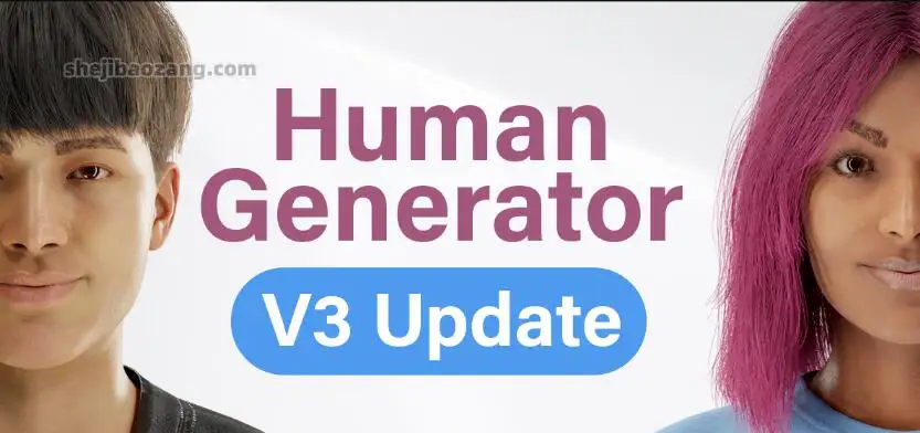 Blender插件 三维人物模型生成器(含预设) Human Generator 4.0.16