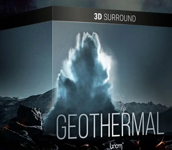 Geothermal 3D Stereo 地热能源蒸汽沸腾喷发咕噜滚动环绕立体音效