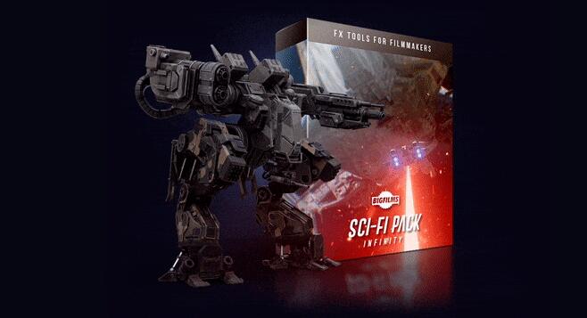 BigFilms600种科幻巨型宇宙飞船机甲机器人无人机4K视频素材SCI-FI Infinity Pack
