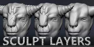 Blender插件 给三维模型雕刻添加更多细节 Sculpt Layers V0.6