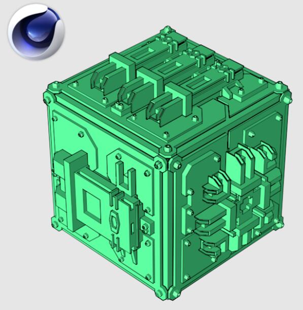 C4D插件 未来科幻多边形城市预设 Poly Greeble 1.3 for Cinema 4D R15-R26 Win/Mac