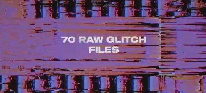 视频素材 70个故障干扰损坏刮痕视觉动画 Raw Ultimate Glitches