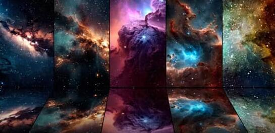 视频素材 5组浩瀚宇宙星云粒子动画 Cosmos Backgrounds Pack