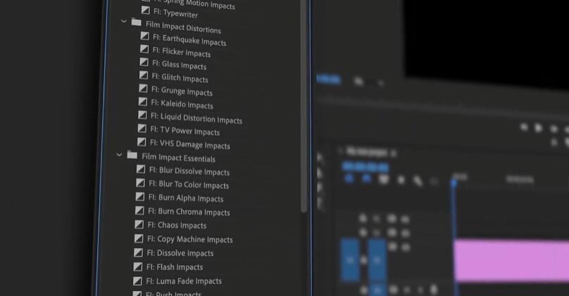 FilmImpact Premium Video Effects V5.2.2 一键安装77个PR特效转场插件Win