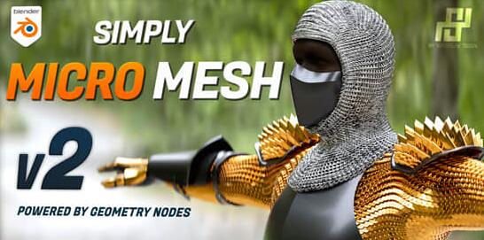 Blender插件 快速创建生成网格模型 Simply Micro Mesh v2.4