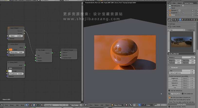 Blender插件 HDRI场景灯光控制 Gaffer V3.2.0