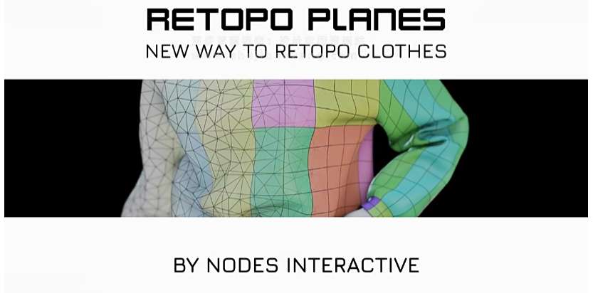 Blender插件 布料衣服模型重拓扑工具 Retopo Planes V1.0