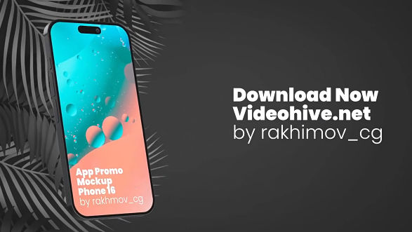 AE高级时尚iPhone手机应用动画展示片头模板 App Promo Mockup Phone 16