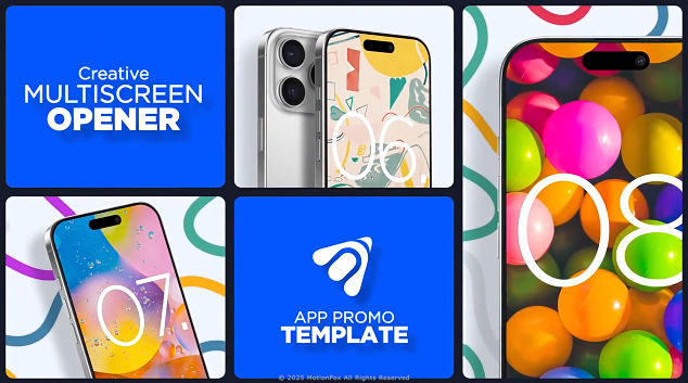 AE现代时尚视频包装iPhone手机展示开场模板 Modern Mobile Phone Mockup Template