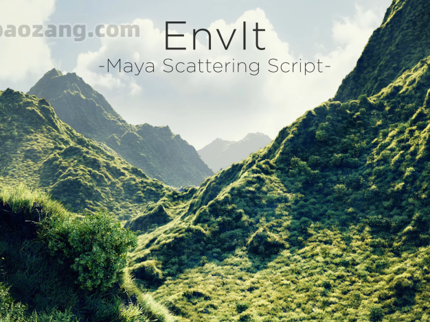Maya插件-植物绿植随机散射脚本 EnvIt – Scattering Script For Maya 2022