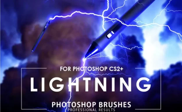 50种真实自然界雷电PS笔刷！
