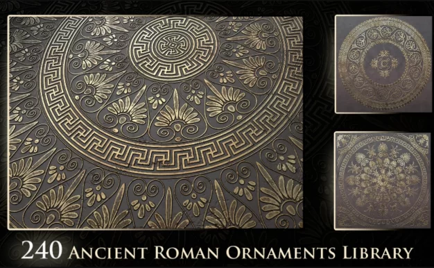 240个古罗马饰品Alpha纹理贴图
