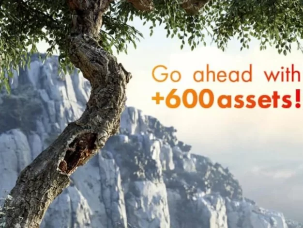 Blender植物资产库！一键生成600+花草树岩石藤蔓盆栽！