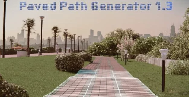Blender插件3D道路生成器Paved Path Generator