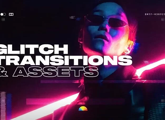 PR脚本-500组画面损坏故障干扰VHS色散毛刺抖动转场预设 Glitch Transitions