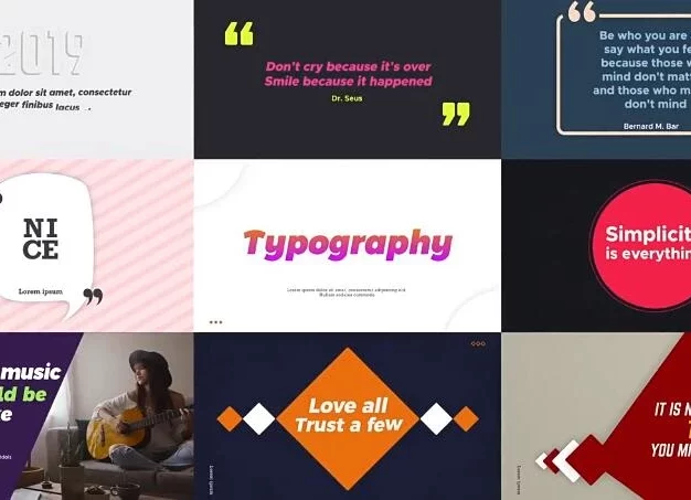 AE/PR模板 50种创意动态文字标题图形排版设计动画 Motivation Titles Typography Pack