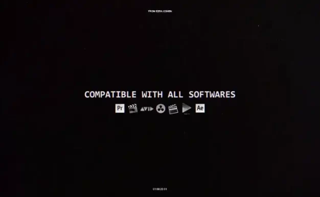 4K胶片视频素材-16MM老电影边框噪点全面构建怀旧画面美学