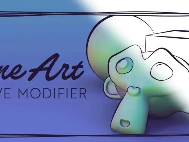 Blender插件 线条艺术曲线修改器 Line Art Curve Modifier v1.1