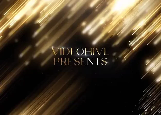 AE动画模板-金色背景周年庆纪念日颁奖典礼图文介绍开场视频片头 Anniversary