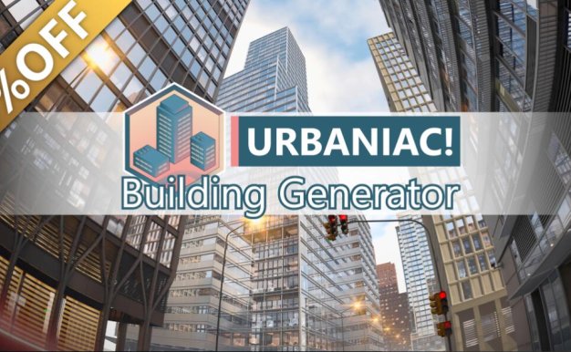 Blender一键程序化生成逼真的城市建筑环境插件+预设包 Urbaniac! Building Generator v0.31