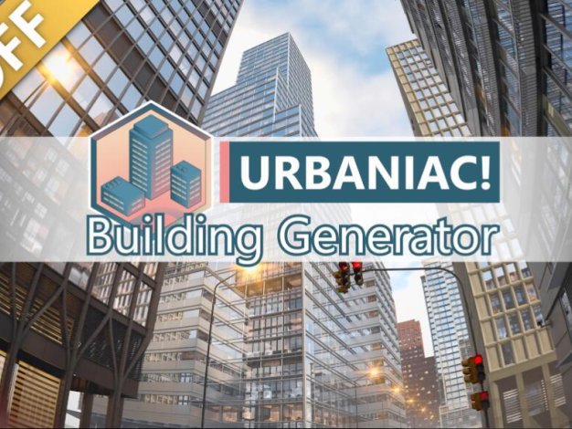 Blender插件Urbaniac一键程序化生成逼真的城市建筑环境Building Generator V0.25 Early Access
