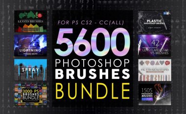 5673个PS笔刷超级捆绑集合包8合1 Photoshop Brushes Mega Bundle