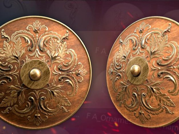 Blender雕刻笔刷 83种欧式风格装饰花纹 Blender Ornaments Brushes