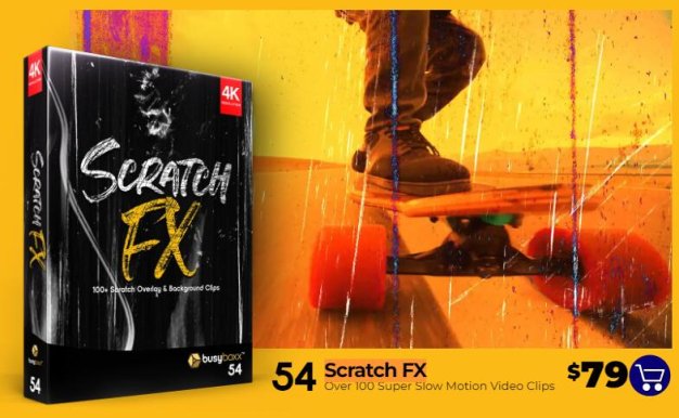 4K视频素材 104种划痕污渍刮伤损坏叠加特效合成动画 Scratch FX