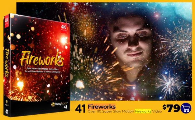 4K视频素材 115个烟花火星粒子飞溅特效合成动画Fireworks