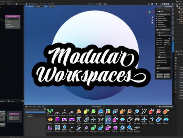 Blender预设库管理插件 Modular Workspaces V1.9