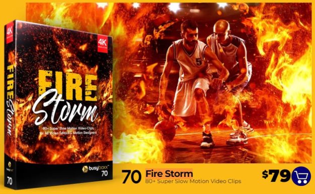 4K视频素材 81个燃烧火焰烈焰喷射特效慢动作 Fire Storm