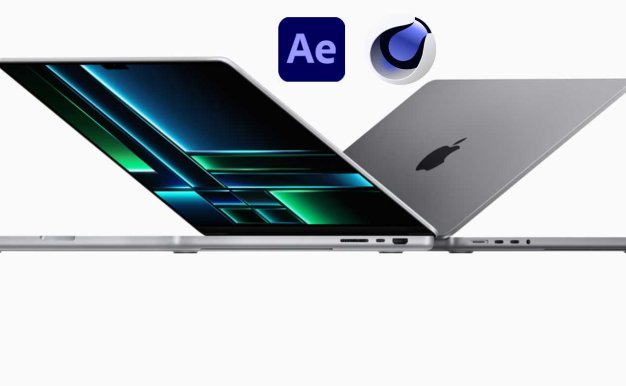 C4D/AE教程 MacBook 广告片从模型到合成产品动画教程