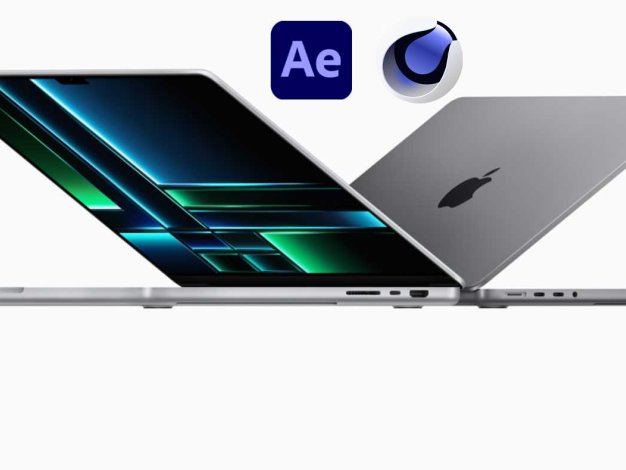 C4D/AE教程 MacBook 广告片从模型到合成产品动画教程