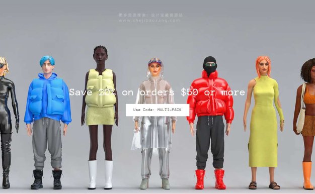 Blender资产 3D数字时尚科技未来服装 VERYBASICS - Digital Fashion Pack