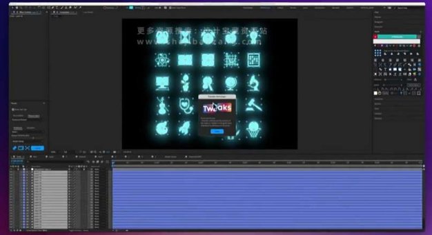 AE路径图形分布变形交互控制动画脚本 Aescripts Tweaks v1.2.8