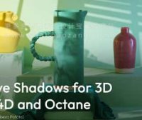 C4D教程 创意真实投影阴影制作 Creative Shadows in Cinema 4D & Octane