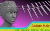 Blender插件 动漫风格头发制作生成器 Anime Hair Maker V1.5.33