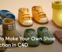 C4D教程 卡通鞋子建模 Patata School – How to Make Your Own Shoe Collection in C4D