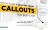 Blender预设Procedural Geometry Nodes Callouts三维动态文字指示线动画资产附使用教程