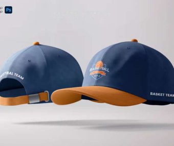 棒球帽子PS样机模版设计素材