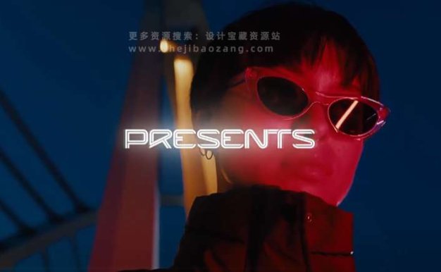 赛博文字故障标题动画 达芬奇模板-Flicker Titles