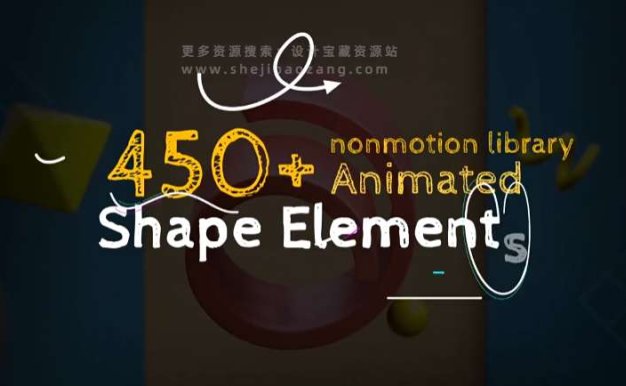 450种线条箭头爆炸图形-PR动画预设包Shape Elements Pack