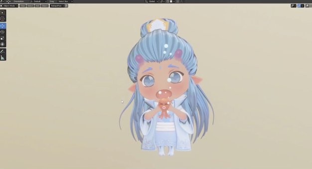 Blender哪吒2可愛Q版敖丙建模教程 FlyCat – Chibi Character