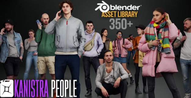 Blender350+各類人物角色3D模型資產(chǎn) Kanistra People Asset Library