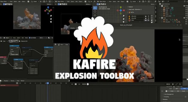 Blender逼真火焰爆炸特效插件 KaFire V1.1.6