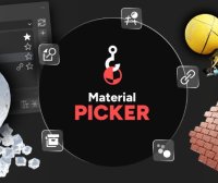Blender视窗材质拾取查找编辑插件 Material Picker V1.3.2
